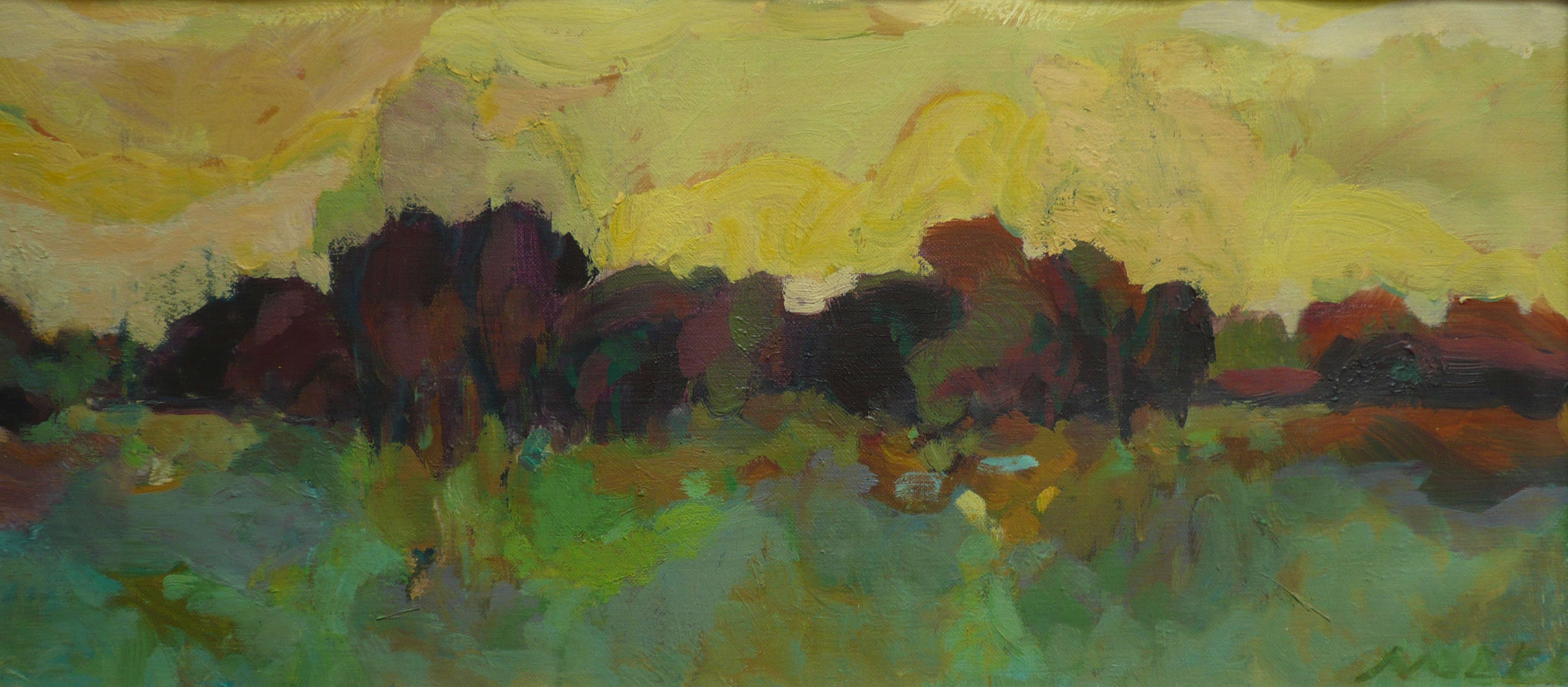 Waterland, 30x65cm, olieverf, 2024