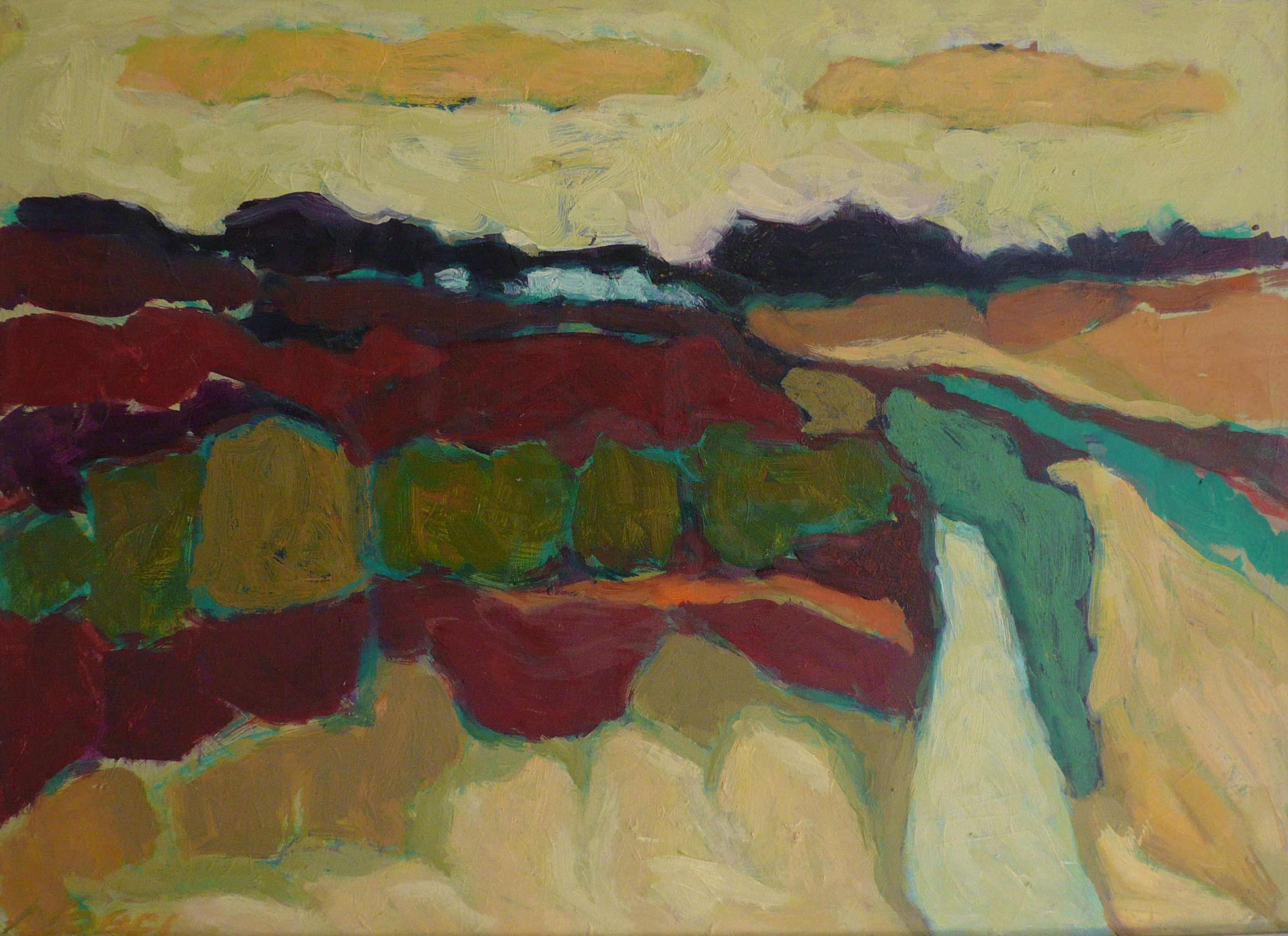 Landschap, 55x40cm, olieverf, 2024