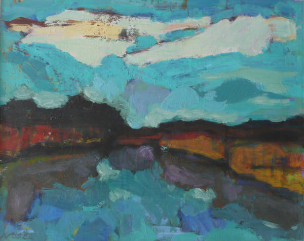 Waterland, 40 x 50 cm, olieverf, 2013