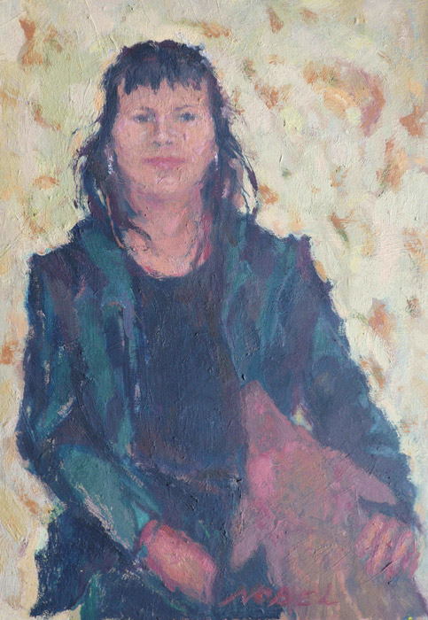  Tiz met Gora, 35 x 50 cm, olieverf, 2021