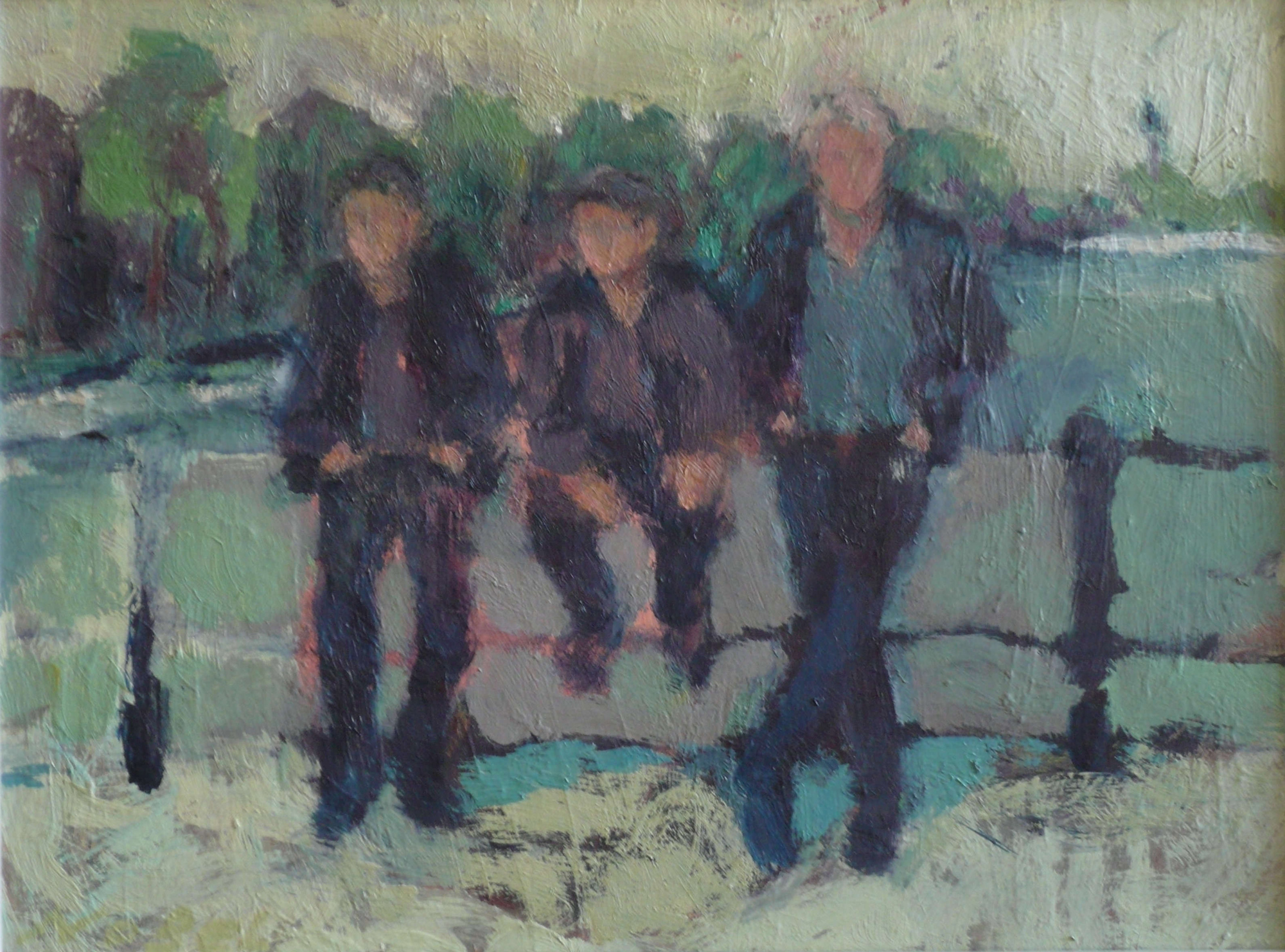In Amsterdam, 40 x 30 cm, olieverf