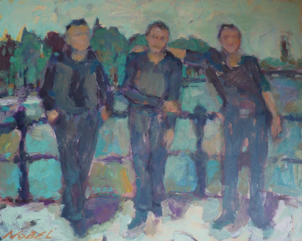 Broers, 45 x 50 cm, olieverf